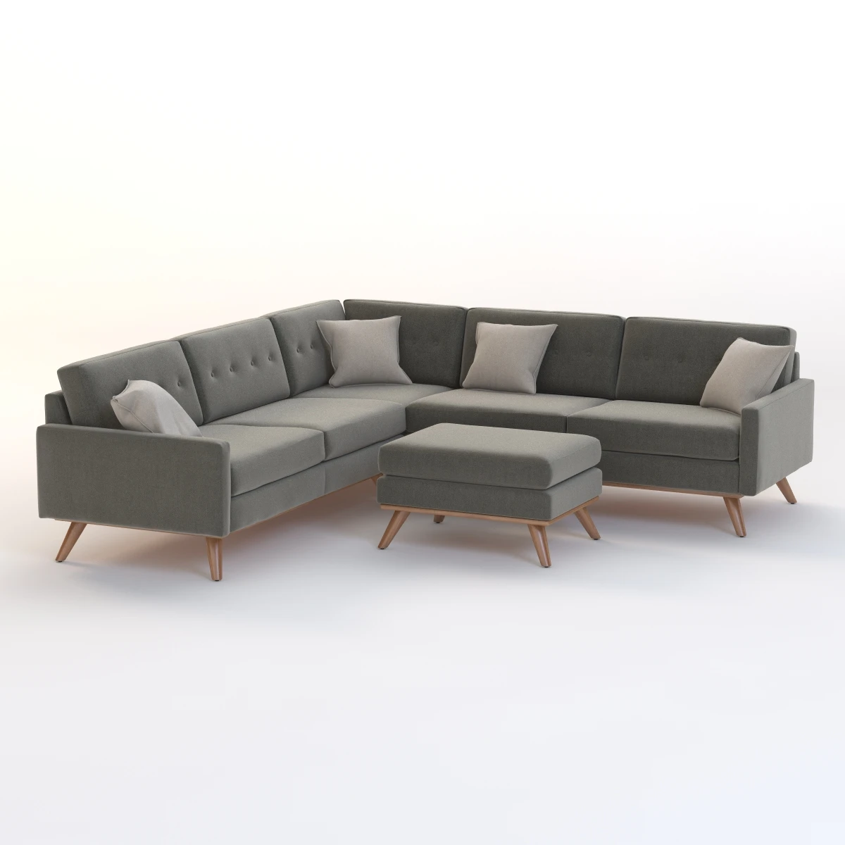 Joybird Hopson Apartment Corner Sofa 3D Model_09